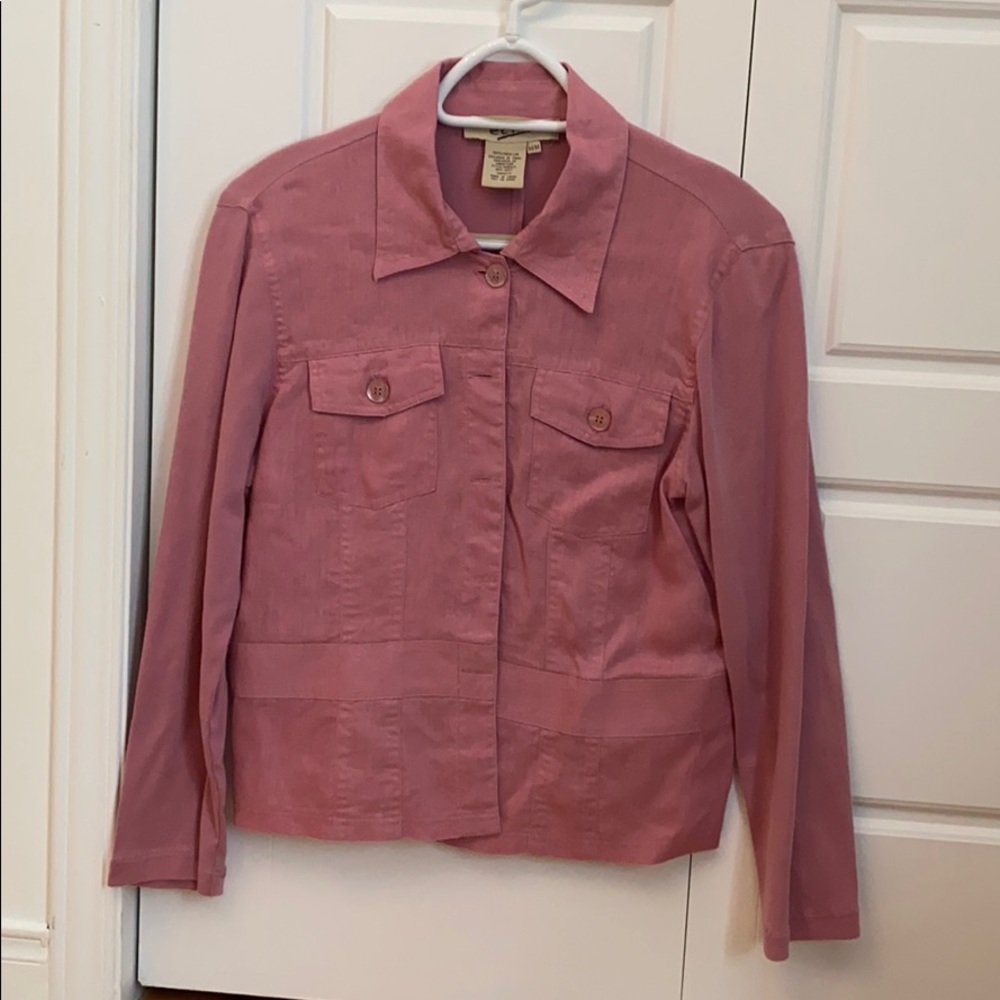 Pink Linen Vest